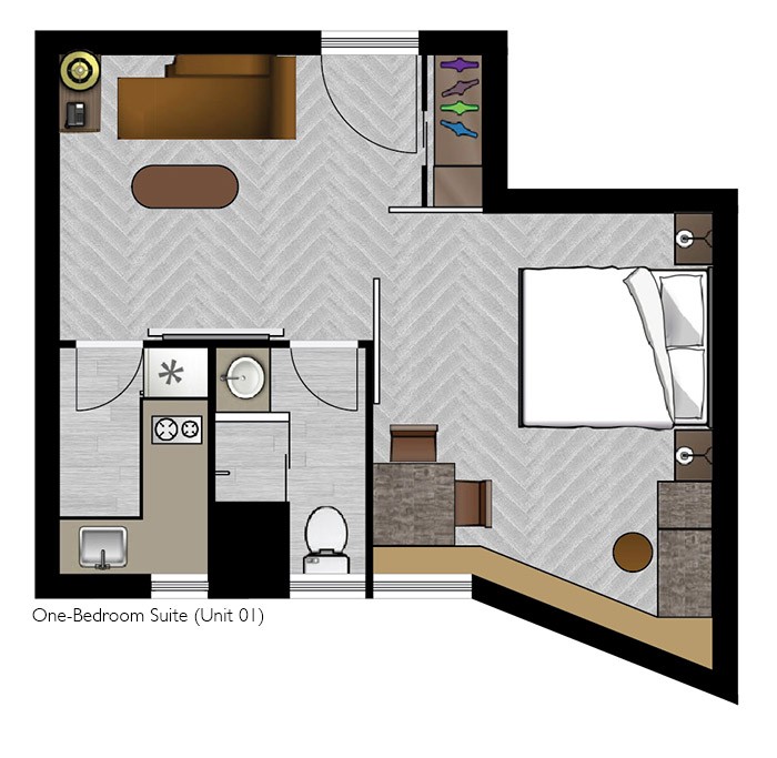 One bedroom suite